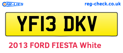 YF13DKV are the vehicle registration plates.