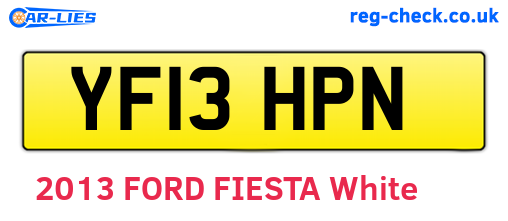 YF13HPN are the vehicle registration plates.