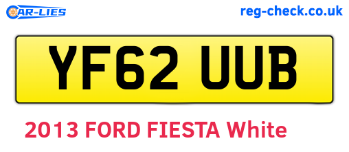 YF62UUB are the vehicle registration plates.