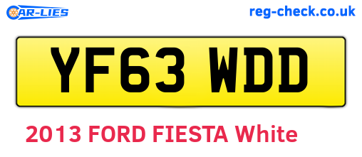 YF63WDD are the vehicle registration plates.