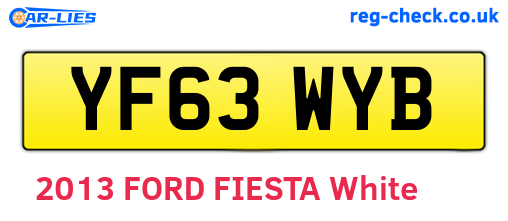 YF63WYB are the vehicle registration plates.
