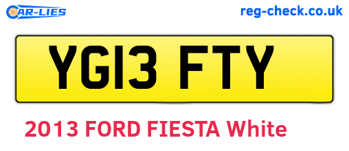 YG13FTY are the vehicle registration plates.