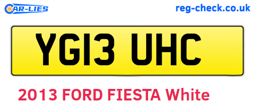 YG13UHC are the vehicle registration plates.