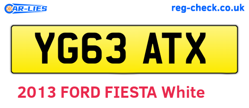 YG63ATX are the vehicle registration plates.