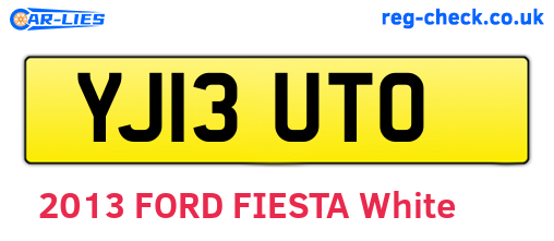 YJ13UTO are the vehicle registration plates.