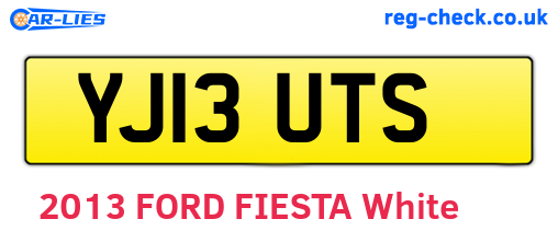 YJ13UTS are the vehicle registration plates.