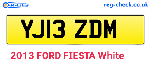 YJ13ZDM are the vehicle registration plates.