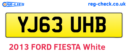 YJ63UHB are the vehicle registration plates.