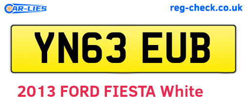 YN63EUB are the vehicle registration plates.