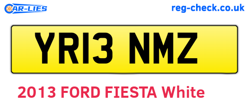 YR13NMZ are the vehicle registration plates.