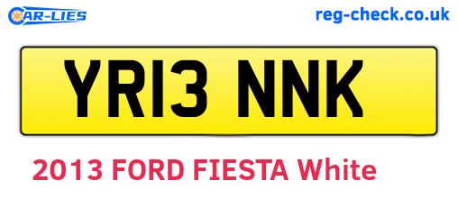 YR13NNK are the vehicle registration plates.