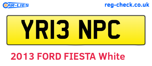 YR13NPC are the vehicle registration plates.