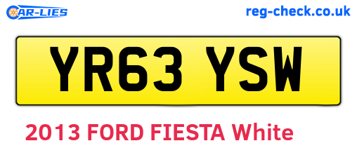 YR63YSW are the vehicle registration plates.