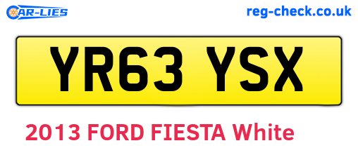 YR63YSX are the vehicle registration plates.