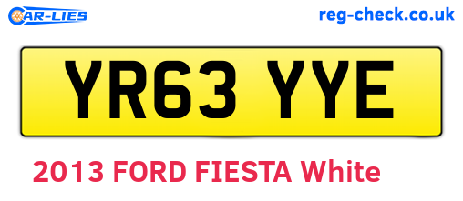 YR63YYE are the vehicle registration plates.