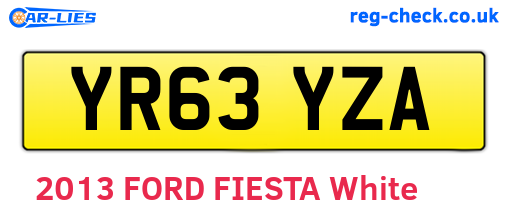 YR63YZA are the vehicle registration plates.