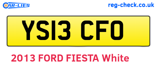 YS13CFO are the vehicle registration plates.