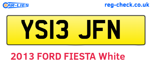 YS13JFN are the vehicle registration plates.