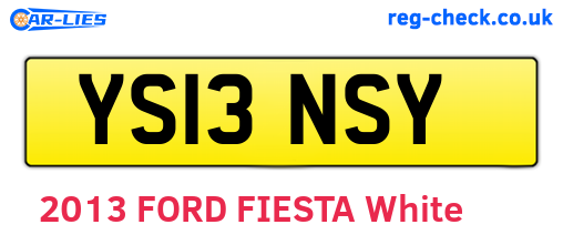 YS13NSY are the vehicle registration plates.