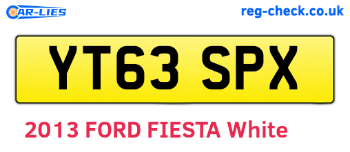YT63SPX are the vehicle registration plates.