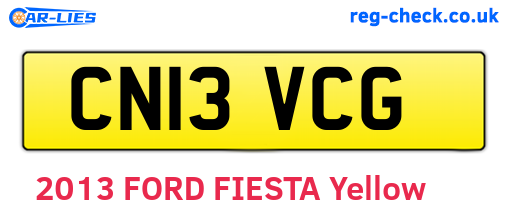 CN13VCG are the vehicle registration plates.