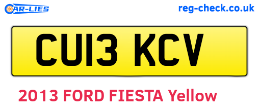 CU13KCV are the vehicle registration plates.