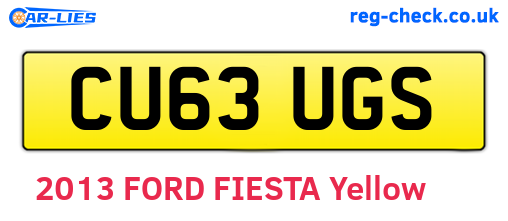 CU63UGS are the vehicle registration plates.