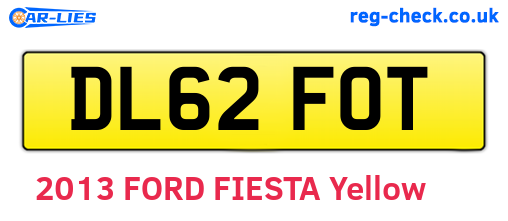 DL62FOT are the vehicle registration plates.
