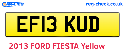 EF13KUD are the vehicle registration plates.