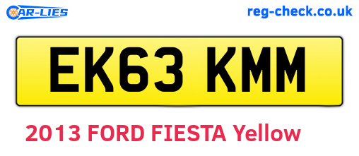 EK63KMM are the vehicle registration plates.