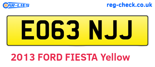 EO63NJJ are the vehicle registration plates.
