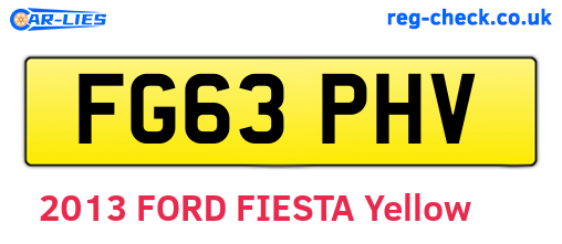 FG63PHV are the vehicle registration plates.