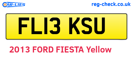 FL13KSU are the vehicle registration plates.