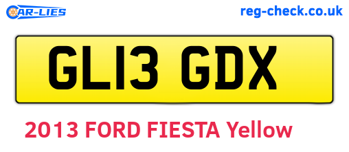 GL13GDX are the vehicle registration plates.