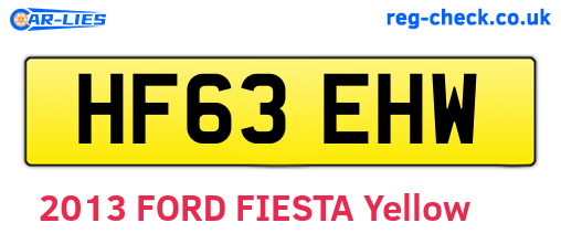 HF63EHW are the vehicle registration plates.
