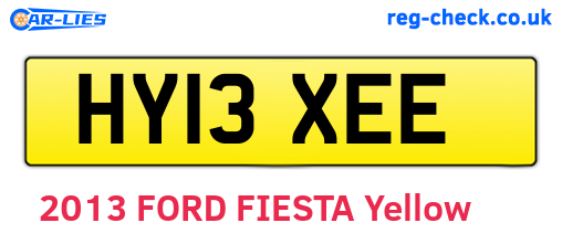 HY13XEE are the vehicle registration plates.