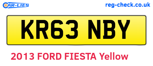 KR63NBY are the vehicle registration plates.