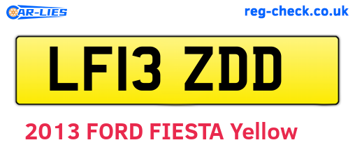 LF13ZDD are the vehicle registration plates.