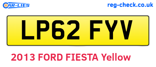 LP62FYV are the vehicle registration plates.