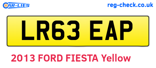 LR63EAP are the vehicle registration plates.