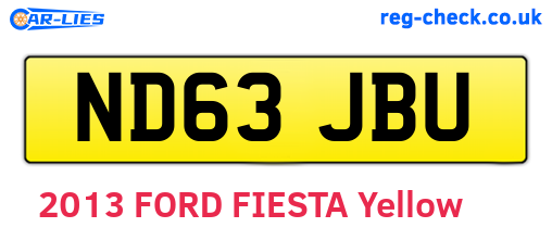ND63JBU are the vehicle registration plates.