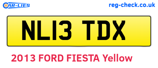 NL13TDX are the vehicle registration plates.
