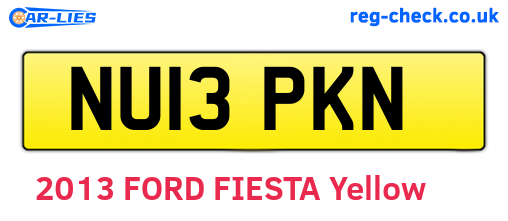NU13PKN are the vehicle registration plates.