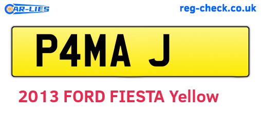 P4MAJ are the vehicle registration plates.