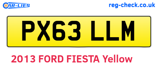 PX63LLM are the vehicle registration plates.