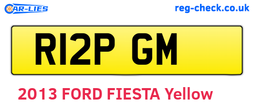 R12PGM are the vehicle registration plates.