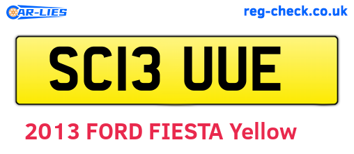 SC13UUE are the vehicle registration plates.