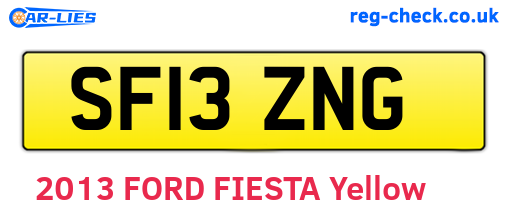SF13ZNG are the vehicle registration plates.