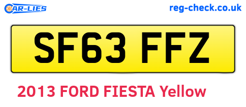 SF63FFZ are the vehicle registration plates.