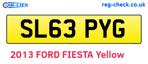 SL63PYG are the vehicle registration plates.